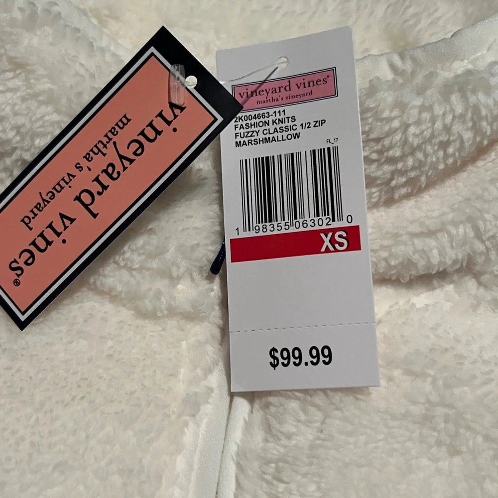 NWT Vineyard Vines Fuzzy Classic Half Zip - Picture 2 of 6